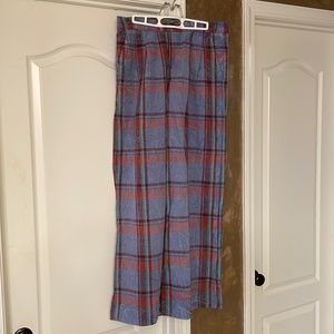 Anthropologie stamped wide leg cotton pants